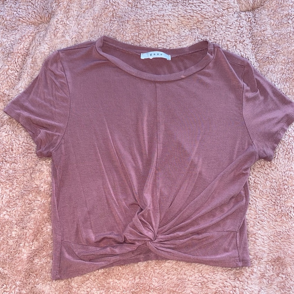 gaze Knotted Crop Top
